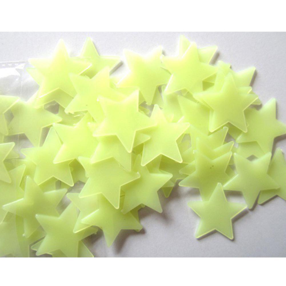 100 stuks/partij 3cm lichtgevende speelgoedsterren opbergfluorescerende lichtgevende stickers babykamer glow in the dark kinderspeelgoed lichtgevend speelgoed