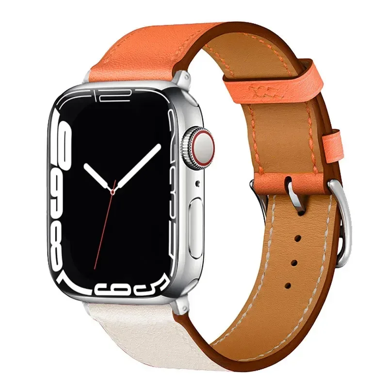Leather straps For Apple watch band 46mm 44mm 45mm 41mm 42mm 38 40mm bracelet for iWatch ultra 2 49mm series 10 9 8 7 6 5 4 3 SE