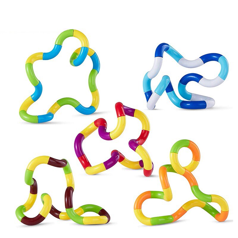 Twisted Ring Magic Fidget Magic Trick Rope DIY Winding Leisure Education Stress Relief for Kid Xmas Toy Random Send