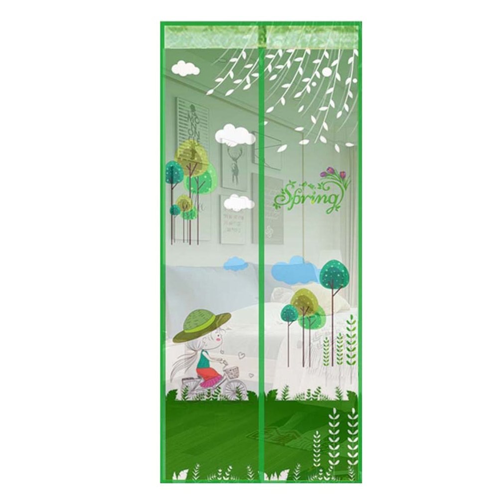 Hands-free Magnetic mosquito net door net Anti fly insect mosquito door screen Anti-Mosquito Magnetic curtain mesh for door: 90x210cm green 2