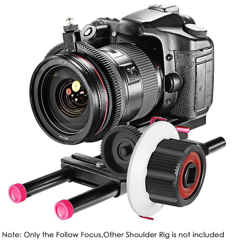 Follow Focus with Gear Ring Belt for Canon and Other DSLR Camera Camcorder DV Video Fits 15mm Rod Film Making System