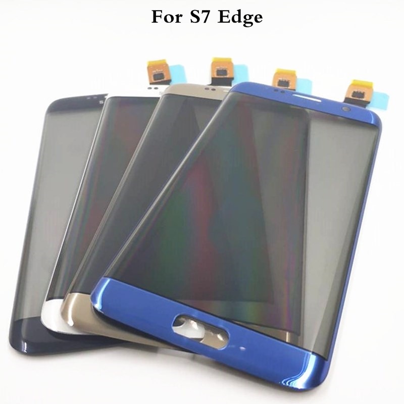 100%  testade 5.5 tum för samsung galaxy  s7 edge  g935 g935f pekskärm digitizer lcd ytterpanel frontglas+logotyp