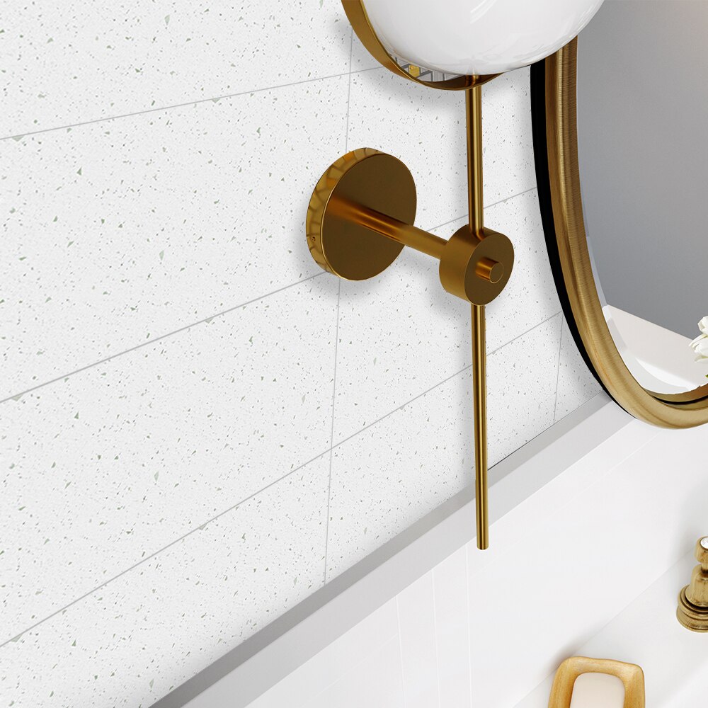 Funlife® 30X60cm Grey Green Terrazzo Floor Stickers Wallpaper Oil Proof Removable Tile Stickers for Kitchen Backsplash Bathroom