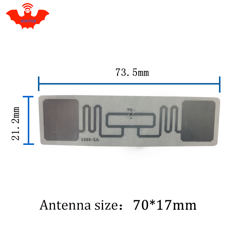 Uhf Rfid Tag Epc 6C Sticker Alien 9662 Natte Inlay 915mhz868mhz860-960MHZ Higgs3 100 Stuks Adhesive Passieve Rfid Label
