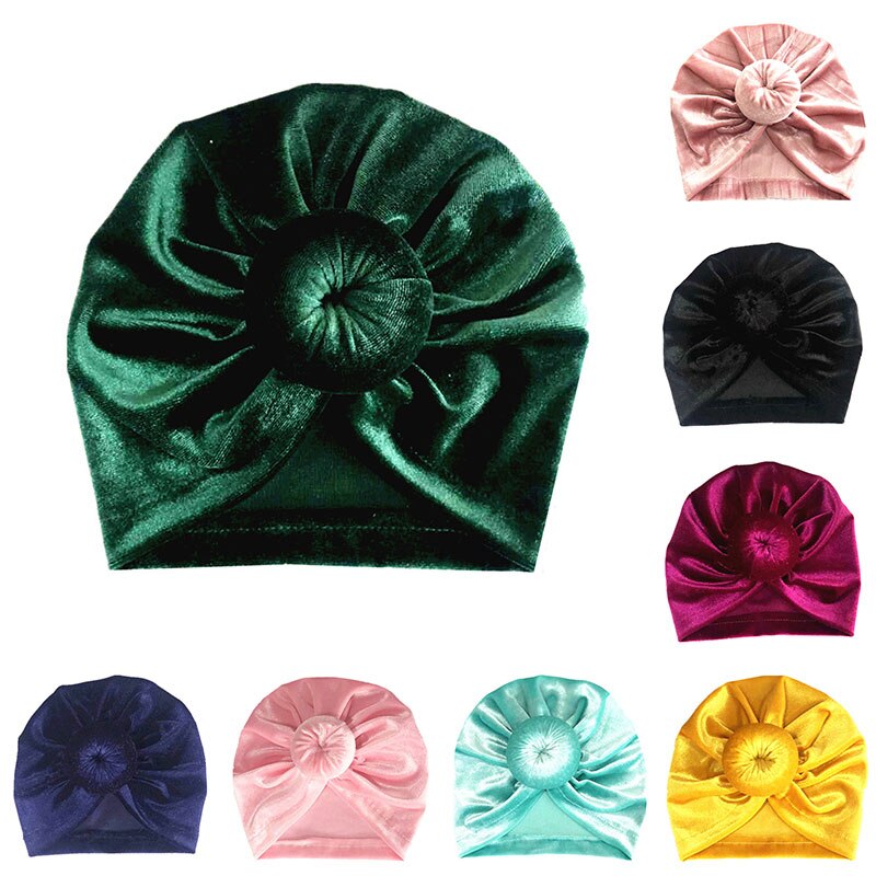 Nightcap Turban Hat Classic Headwear Headscarf Muslim Cap Sleeping Hat Comfortable Unisex Kids Cotton Multicolor Cap