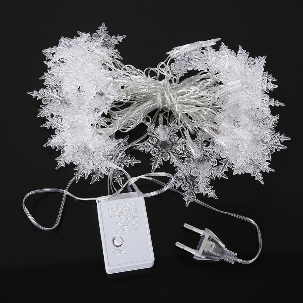 Christmas Tree Snow Flakes Led String Fairy Light Party Home Wedding Garden Christmas Decorations 4M 20Leds