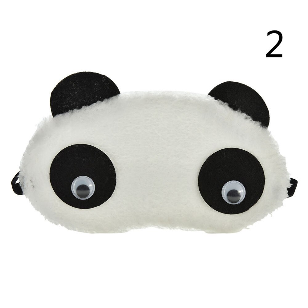 1 stk sød panda sovende øjenmaske lur øjenskygge tegneserie bind for øjnene søvn øjne dække sove rejse hvile plaster skygge: 2