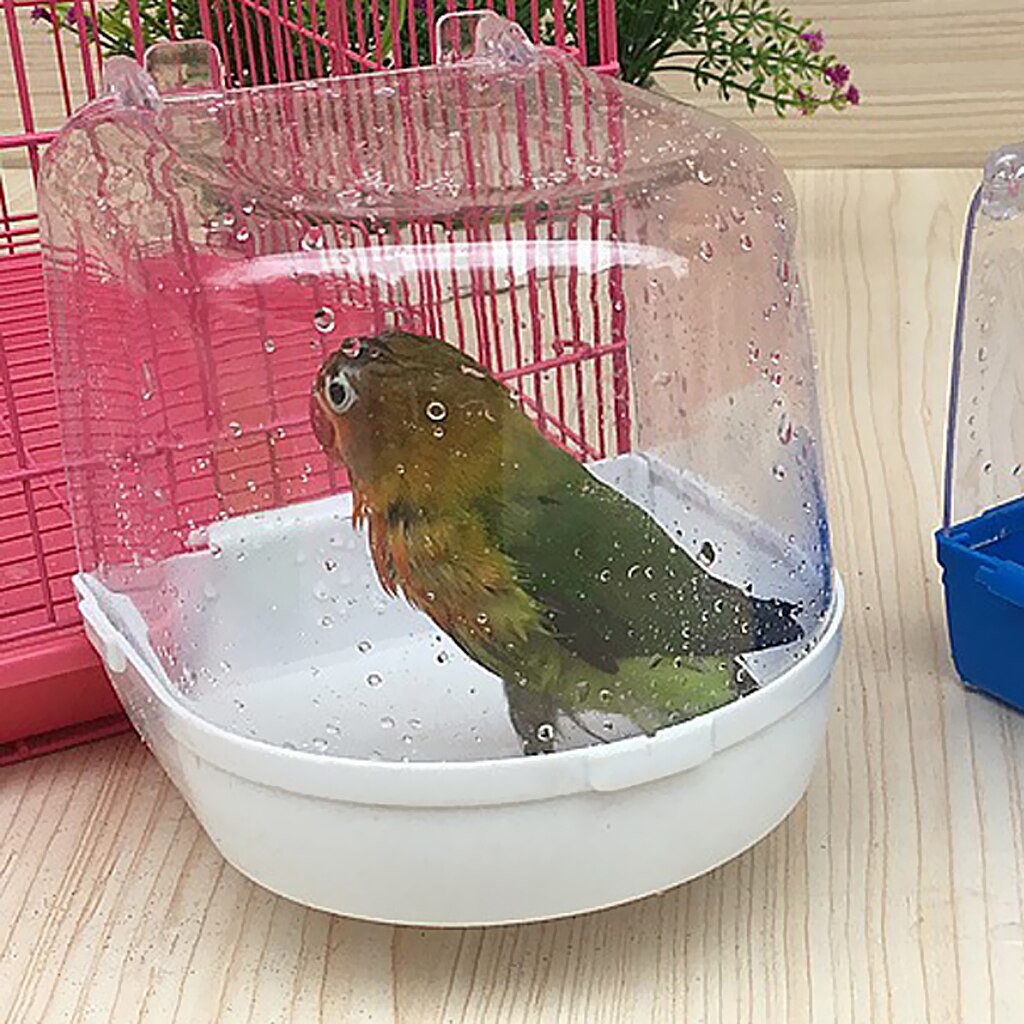 Baignoire à oiseaux suspendue | Cube, boîte de baignoire, bol Cage, accessoire pour oiseau perroquet 13x13x13 cm