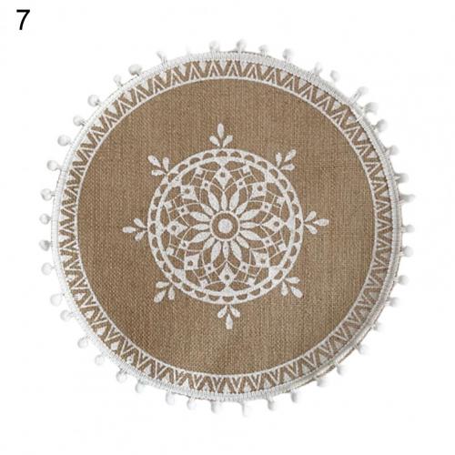 Rotan Trivet Matten Tafel Mat Warmte Isolatie Handgemaakte Katoen Vlas Eettafel Antislip Placemat Hittebestendige Cup Coaster