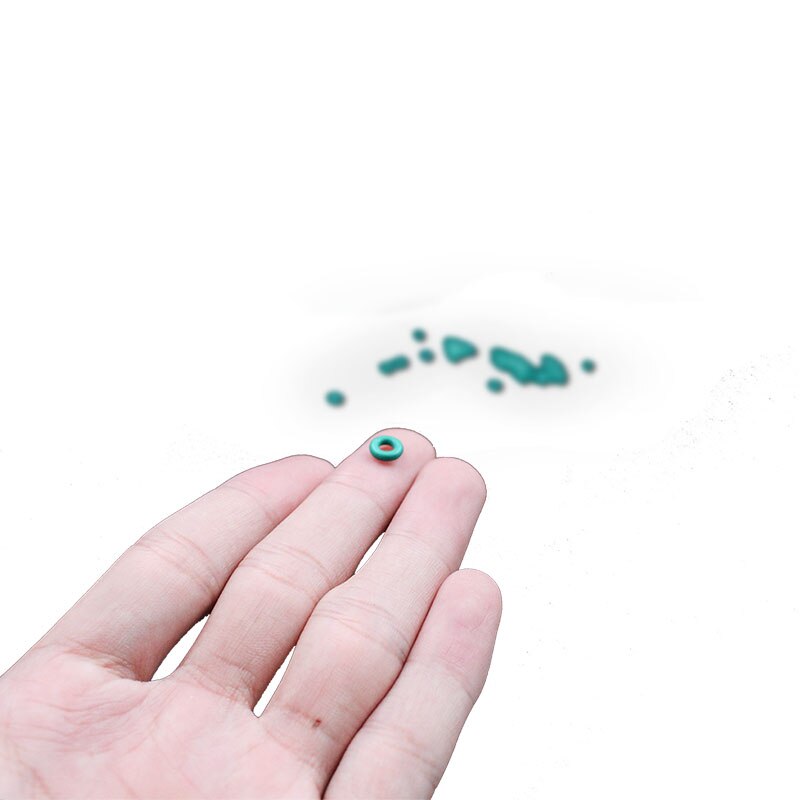 Joint torique FKM vert en caoutchouc fluoré, épaisseur de 10 pièces, OD8/9/10/11/12/13/14/15/16/17/18/19/20*2.5mm huile Joint Rondelle