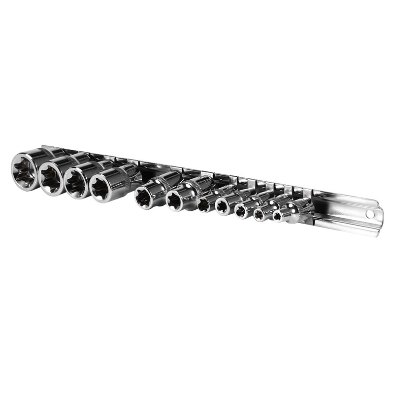 Stopcontact opbergrek houder verdeler 1/4 inch 3/8 inch met zeskantige dop op rail doppen opbergrek gereedschapsorganizer sleutel opbergrek