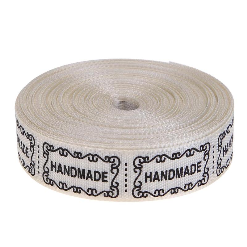 Cinta de amor de algodón hecha a mano, etiqueta de cinta de ropa, accesorios de costura de lazo hechos a mano, decoración del hogar: 10 yard