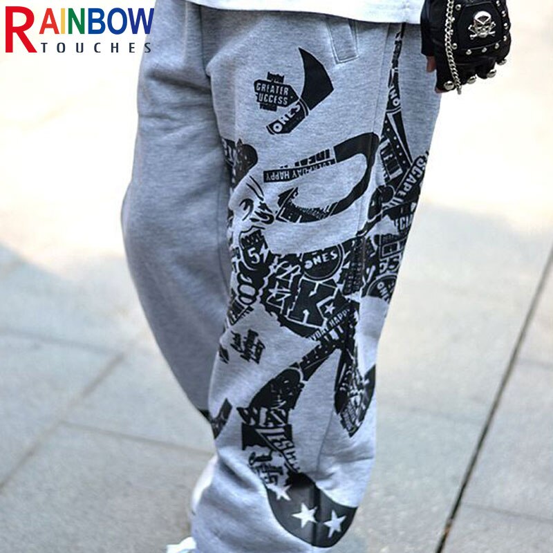 Arc-en-ciel touch – pantalon ample pour homme, , décontracté, sport, entraînement, Fitness, Style de rue, tendance, lettres, surdimensionné: M / Gray