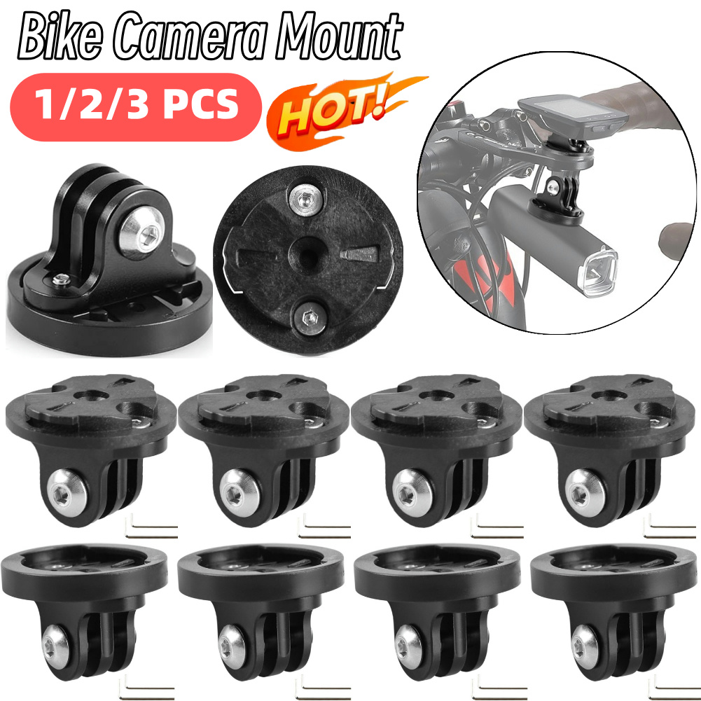 1-3PCS Bicycle Computer Holder For Garmin Gopro Bike Camera Mount Holder Bracket Aluminum Alloy Holder Camera Fixing Base
