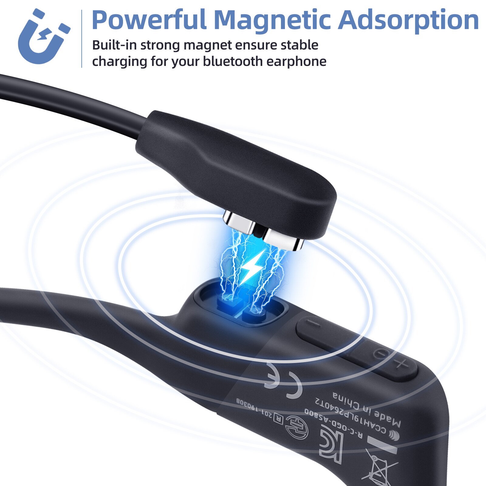 Bone Conduction Headphones Magnetic Charging Cable For After Shokz Aeropex As800 Bluetooth Headset Charger Cable Power Cord
