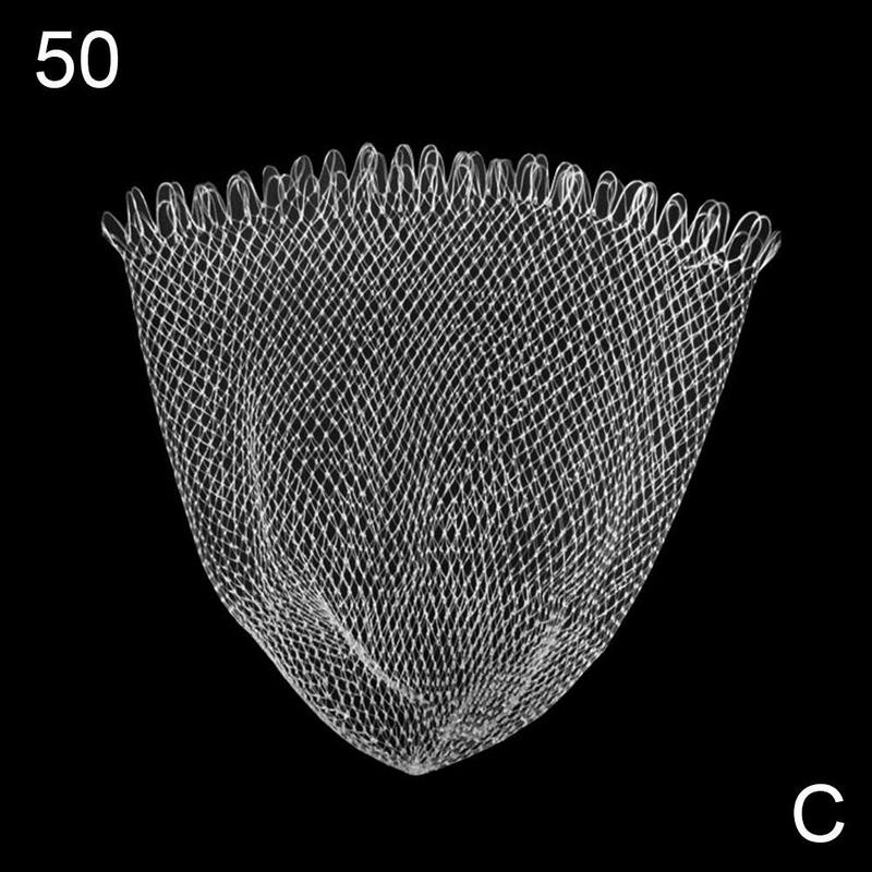 Double Braided Mesh Net Fishing Landing Net 30/40/50/60 cm Fishing Tools Mesh Hole For Bass Trout Catch Fishing Accesories: Small eye  50cm