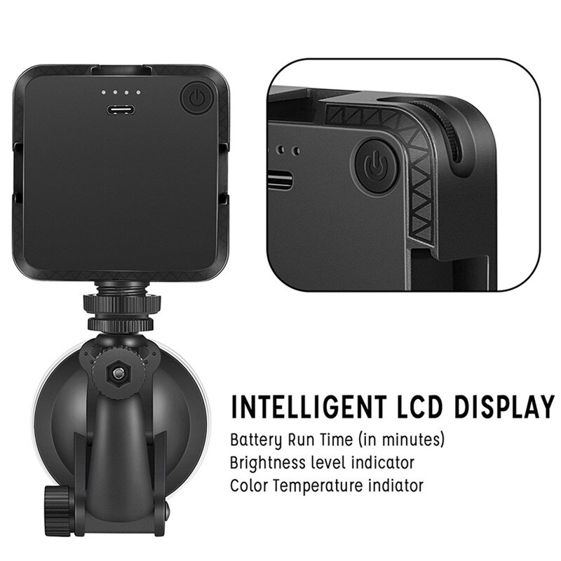 Led Video Füllen Licht 2500K ~ 6500K 800Lux 5W Dimmbare Mini LED Video Licht Smartphone SLR Kamera rechargable video konferenz Vlog