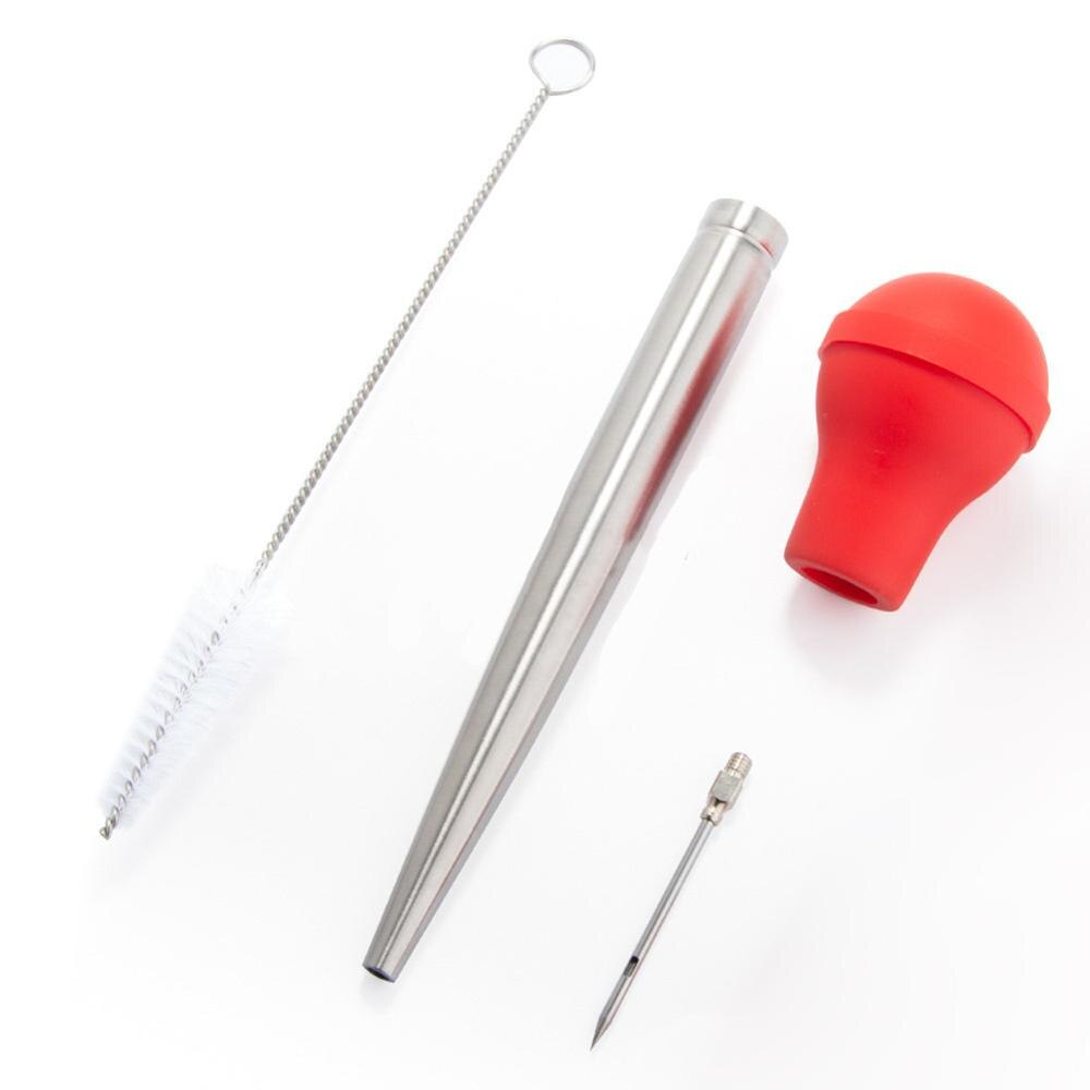 Turkey Baster Set Meat Injector Needle with Cleaning Brush for Turkey, BBQ and Roast Turkey Baster Syringe