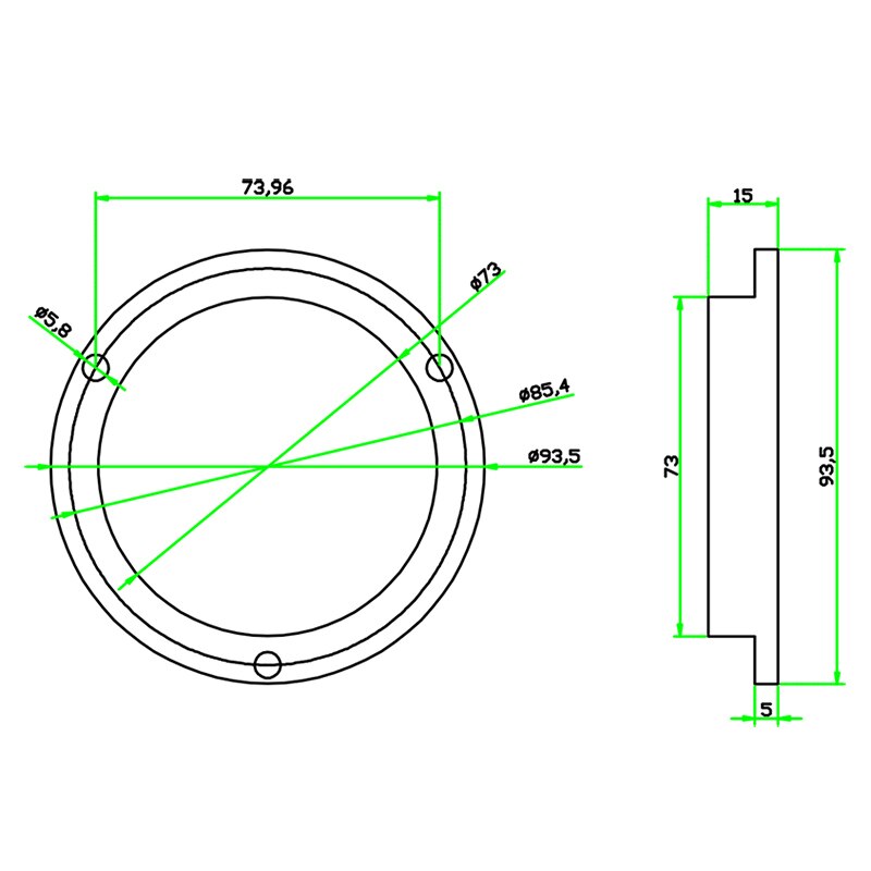 Metal Luminous Crane Heavy Industry Mechanical Spirit Level Bubble Night Vision Circular Universal Level Bubble