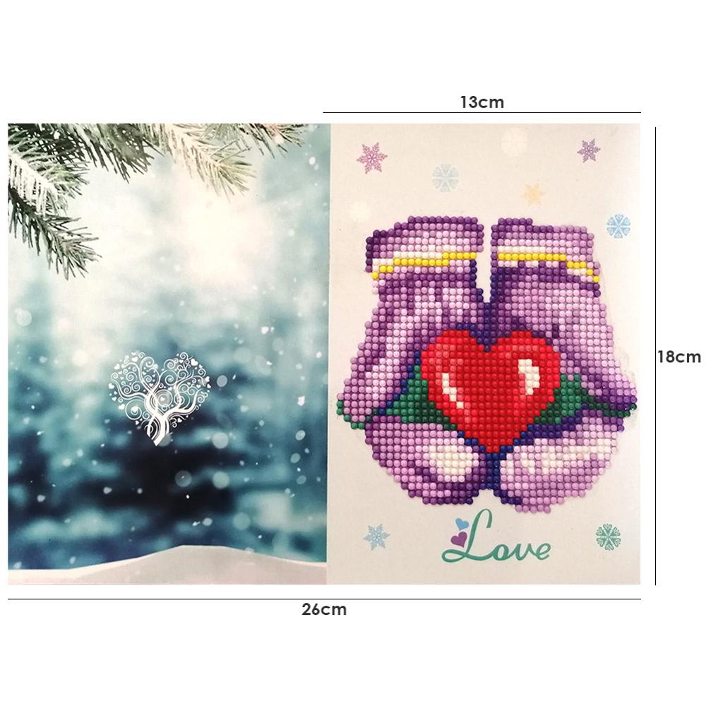 5D DIY Drills Diamond Painting Valentine Greeting Card Party Birthday Diamond Embroidery Cross Stitch Festival Greet Cards: 1