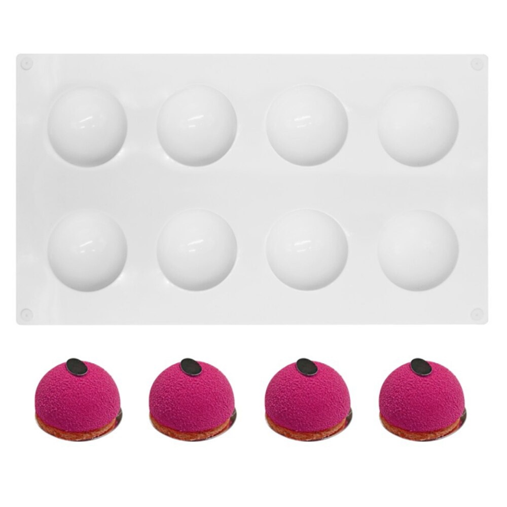 6/8 cavités champignon forme ensemble Silicone moule demi rond gâteau moule cône Silicone moule gâteau décoration outils gâteau outils