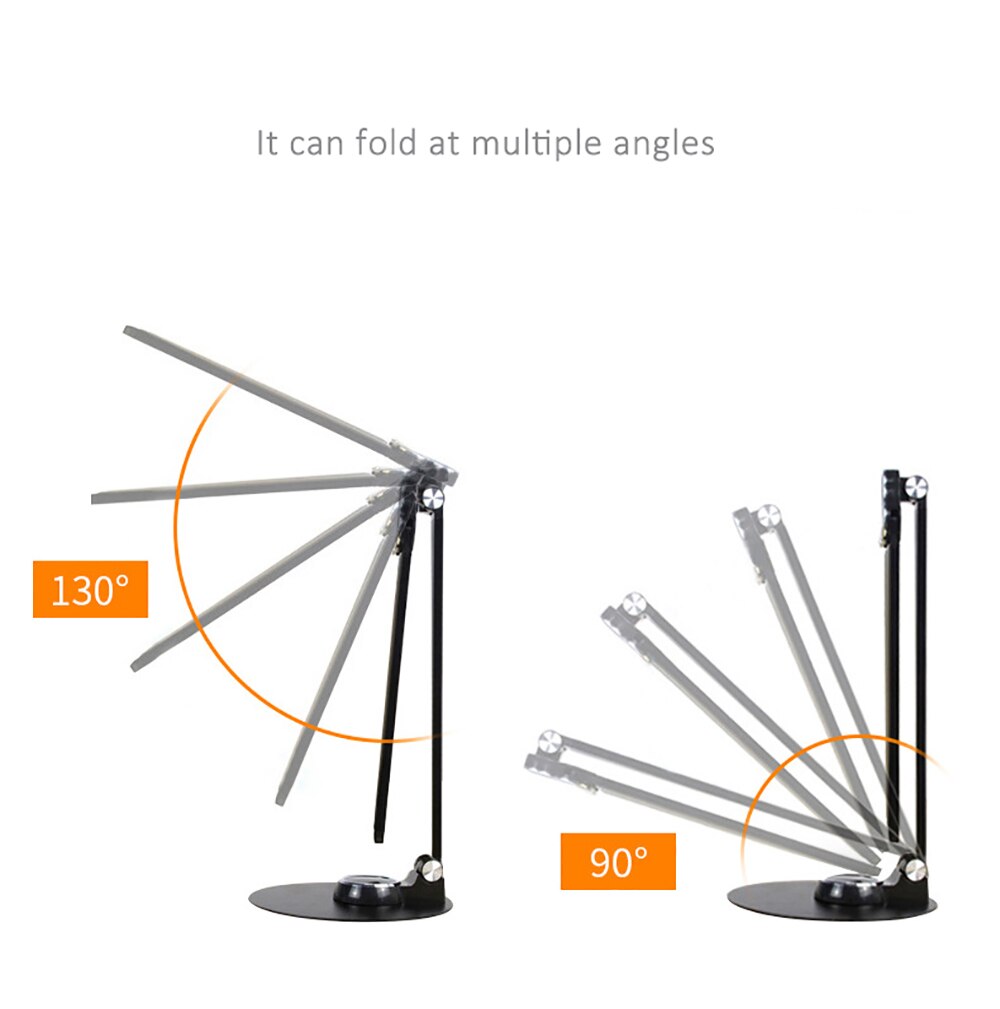 Smart Touch Sensor Bureaulamp Derde Versnelling Kleur Traploos Dimmen Lamp Vouwen Led Leeslamp Usb Voeding Boek Licht Voor kantoor