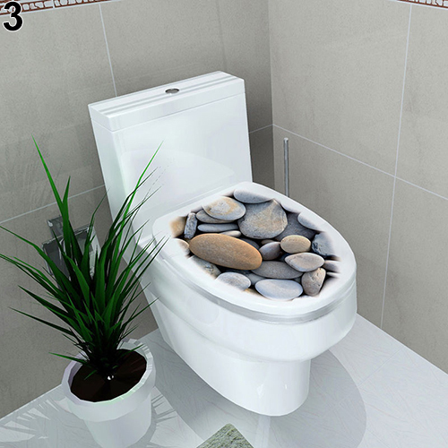 Badeværelse diy toilet sæde væg klistermærke dekoration mærkat vinyl vægmaleri hjem indretning: 3