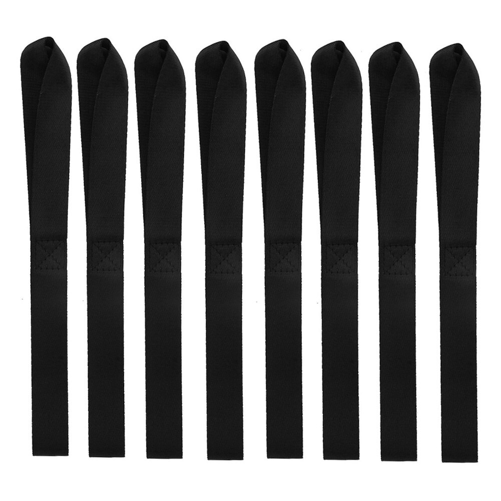 4 pezzi moto legare bagagli fasciatura cinghie morbide corde da traino per auto moto cinghie di trasporto passanti fascia tensionamento cinture: Black