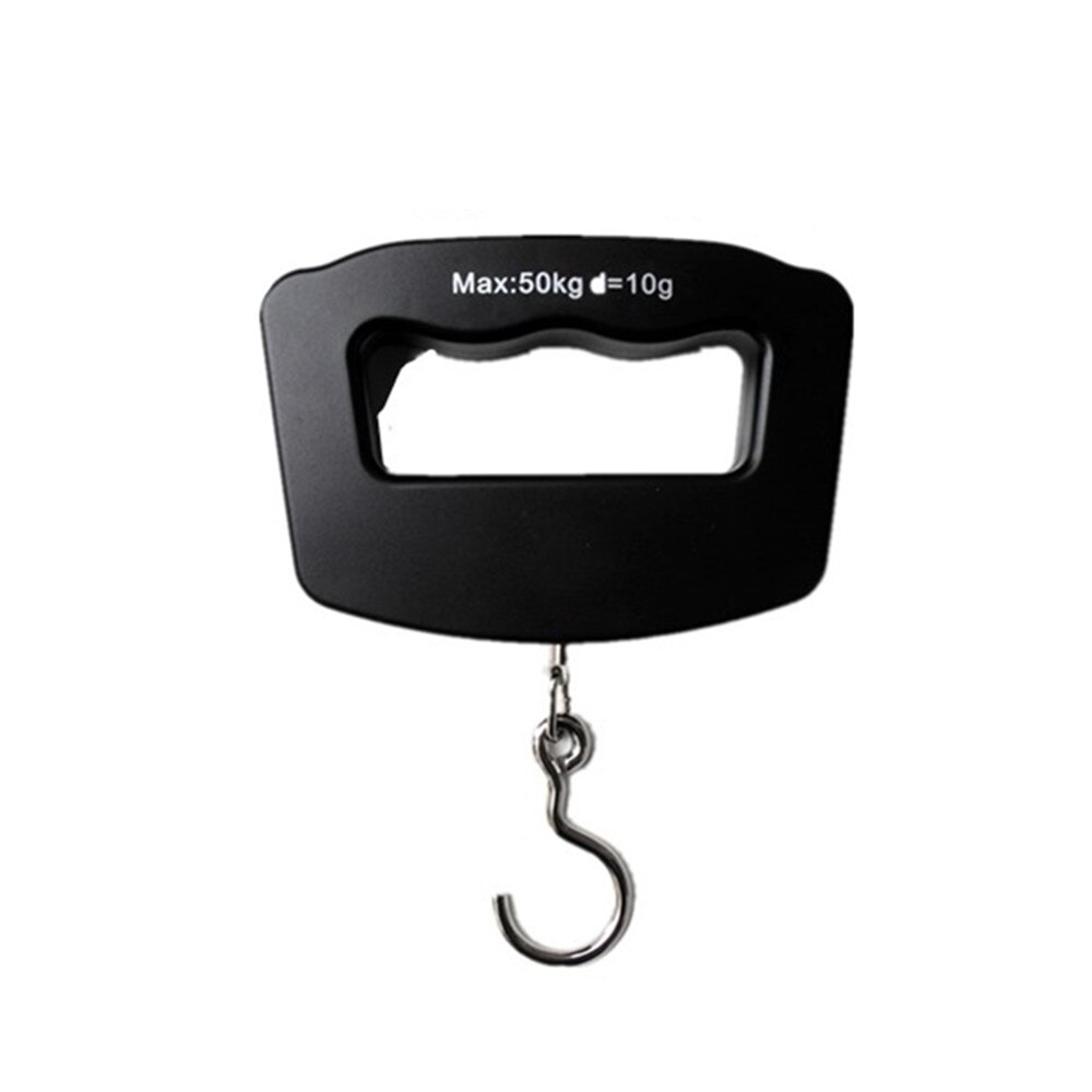 Draagbare Mini Hangende Schaal 50Kg 10G Elektronische Weging Bagage Weegschaal Vis Haak Digitale Schaal Blauwe Display Balans: Bruin