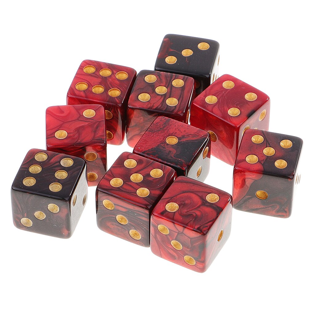 20x 16mm Opaque Six Sided Spot Dices D&D RPG MTG Game Casino Accessory