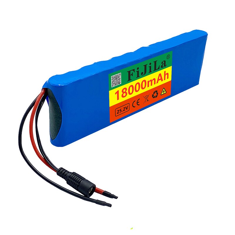 24V 18000Mah 6S2P 18650 Lithium Batterij 25.2V 18000Mah Met Bms Voor Elektrische Fiets Bromfiets + 2A Batterijen Oplader