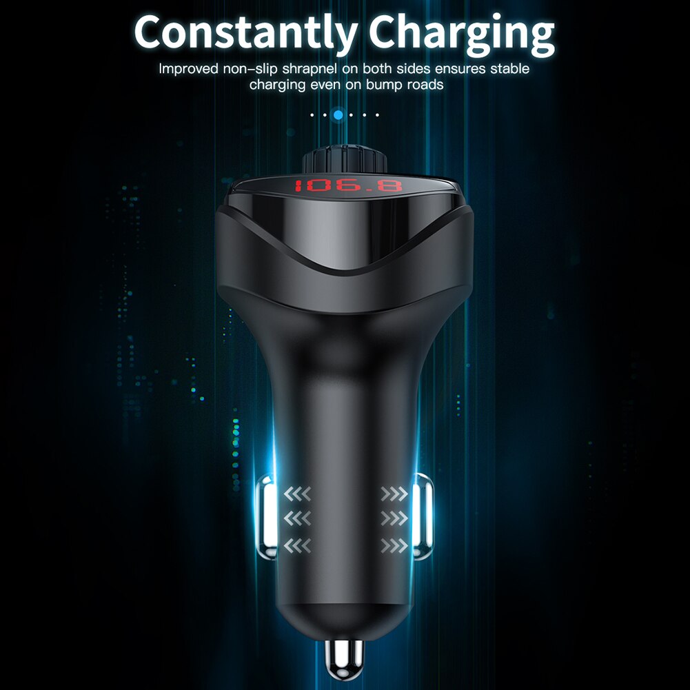 Music Player Car Accessories Gadgets Car Bluetooth-compatible 4.2 FM Transmitter Wireless FM Transmitter Car Player Kit