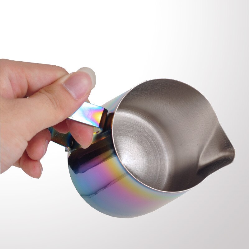 Stainless steel color drawing cup 600ml drawing cup milk foam cup playing cup fancy milk cup kitchen coffee utensils