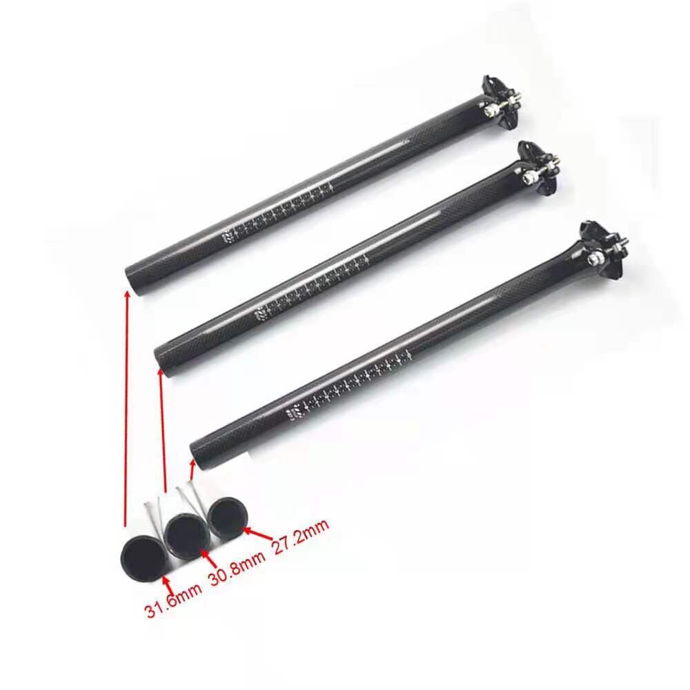 Kohlenstoff Fahrrad Sattelstütze Voll 3k Faser Superlight Titan MTB Rennrad Sitz Post Teile 27.2/31,6x350/400 MM