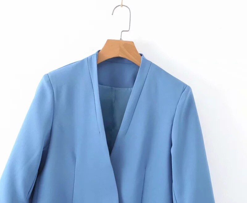 Buksedress 2- delt sett til kvinner blazer jakke & bukse kontor dame slank uformelt kommode til kvinner høst