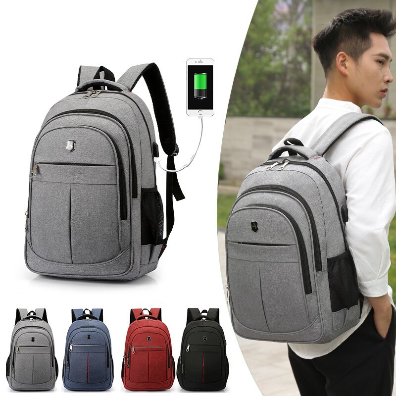 Oxford stoffen waterdichte rugzak herenrugzak effen kleur casual schooltas grote capaciteit sac a dos homme