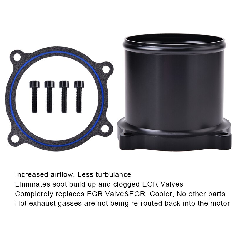 EVIL ENERGY EGR Valve And Throttle Valve Kit Block OFF Plate Kit For Dodge Ram 6.7L Cummins Diesel