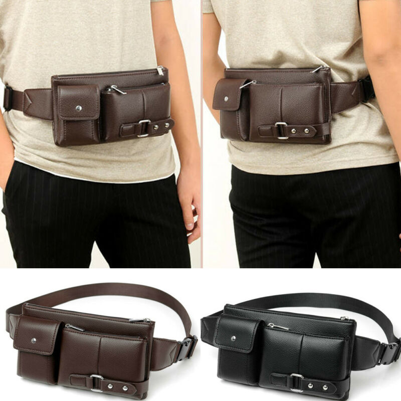 Mannen Pu Lederen Tas Enkele Schoudertas Lederen Business Man Crossbody Tote Bag Aktetassen Heuptas