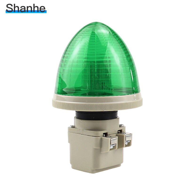 Voyant d'avertissement de type pêche petit signal lumineux LED indicateur de sécurité 12V 24V 110V 220V équipement de machine-outil voyant d'avertissement: green / AC220V