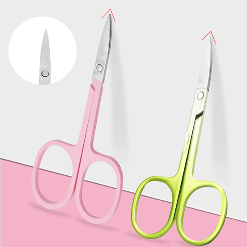 Ciseaux de toilettage pour soins personnels, épilation du visage, nez, oreille, sourcils, en acier inoxydable, pointe Fine et lisse