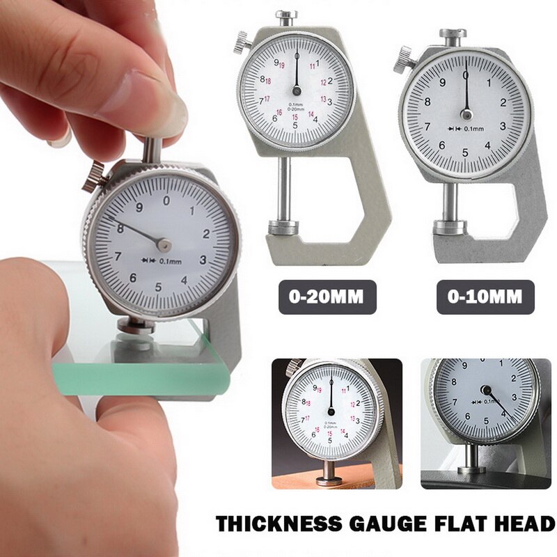 0-10/20mm Zifferblatt Dicke Messgerät Leder Papier Dicke Meter Tester Für Leder Flim Papier