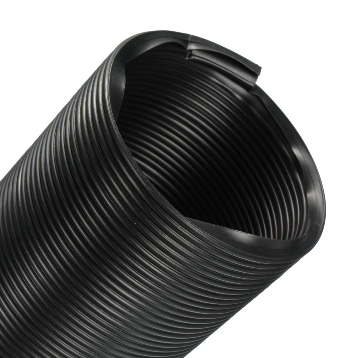 1m 80mm Black Car Air Filter Intake Cold Air Ducting Feed Hose Pipe Flexible