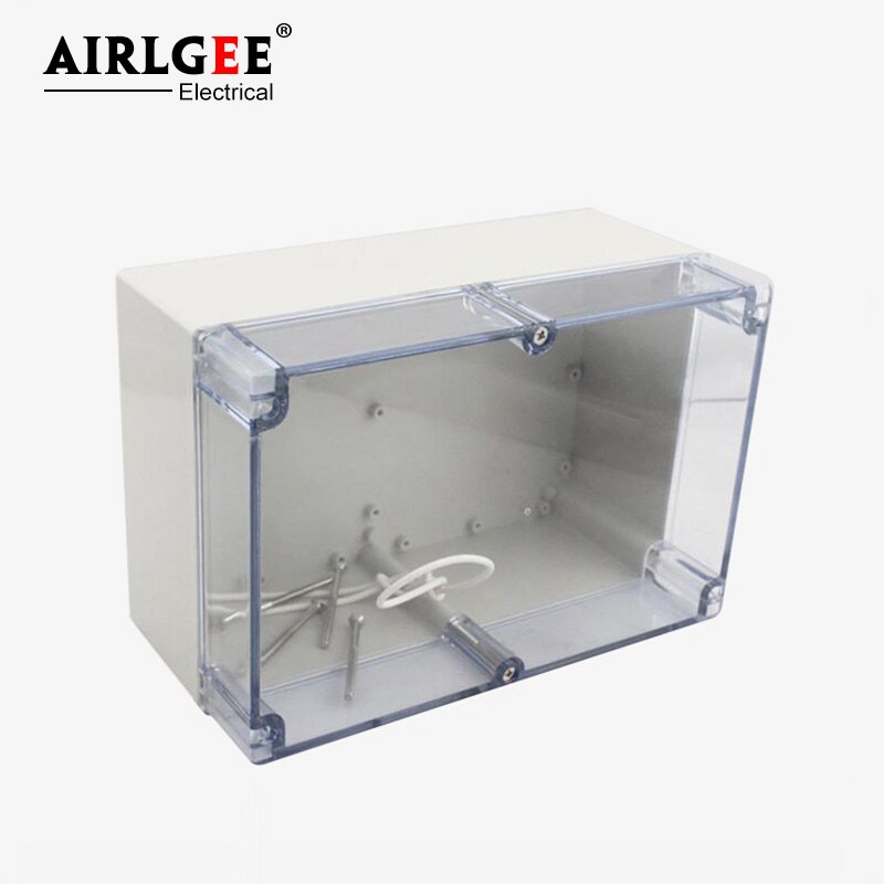 263 * 182 * 125mm abs / st genomskinligt lock vattentät elbox plast kopplingsdosa  ip65 utomhus el projekt box