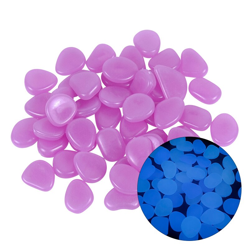 25/50pcs Luminous Stone Glow In The Dark Garden Pebbles Glow Stones Rocks for Walkways Path Patio Lawn Yard Fish Tank Decoration: 25pcs / B05