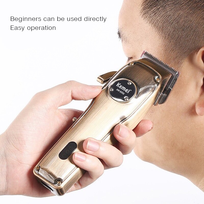 Kemei Elektrische Tondeuse Voor Mannen Professionele Tondeuse Oplaadbare Scheermes Kapper Cordless Tondeuse Haar Snijmachine