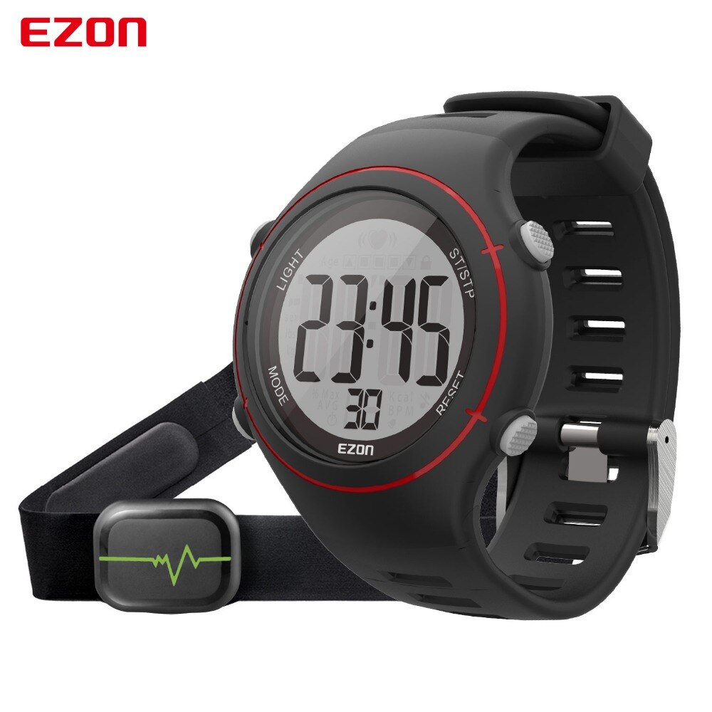 EZON T037 Mannen Vrouwen Sport Polshorloge Digitale Hartslagmeter Outdoor Running Horloges Alarm Chronograph smart horloge