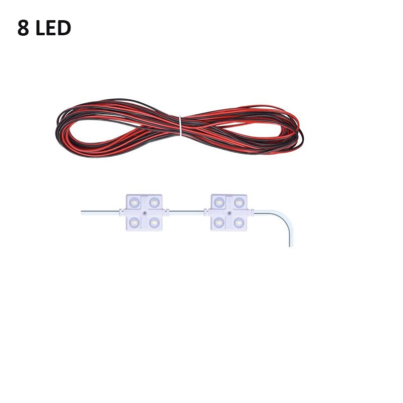 Led-modul SMD 5050 4 LED DC12V LED-Module Wasserdicht IP67 DIY Werbung Super Helle Brief Beleuchtung: 8 LEDs