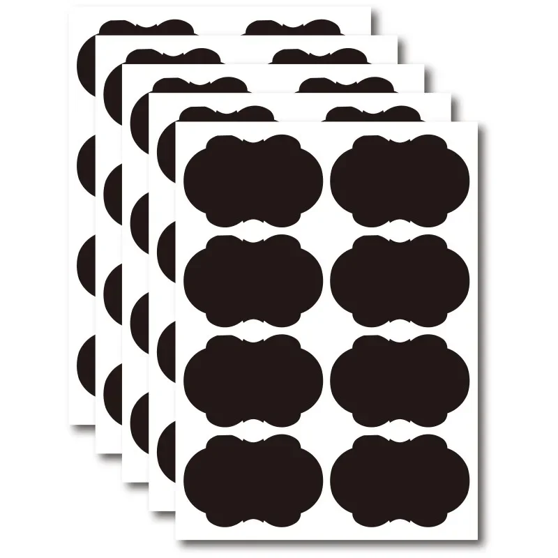 1 STKS Schoolbord Stickers Waterdicht Krijtbord Keuken Spice Label Sticker Thuis Potten Flessen Tags Schoolbord Etiketten Witte Marker: Bruin