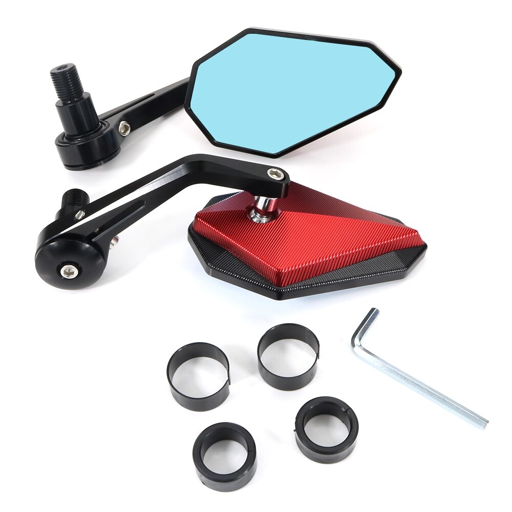 Lot De 4 Rétroviseurs De Vélo Mocturnity – 360° Rotatifs, ABS 18,5 Cm – Montage En Bout De Guidon, Clés Incluses