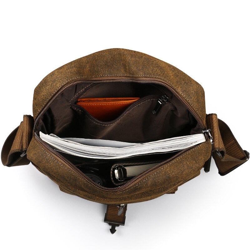 Mannen Tas Canvas Schoudertassen Leisure Slijtvast Retro Cross Messenger Vintage Tas Casual Mode Crossbody Tas